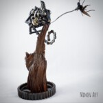 Skulptur Chamäleon, Ansicht von vorne