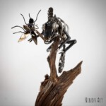 Skulptur Chamäleon, Ansicht von vorne