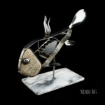 Skulptur Fisch, Ansicht von links