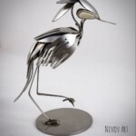 Skulptur Reiher, Ansicht von rechts