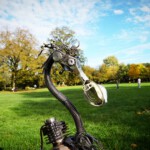 Skulptur Reiher, Ansicht von rechts