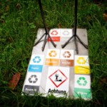 Skulptur Reiher, Ansicht Standfuß