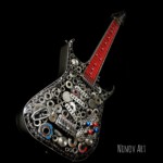 Skulptur Gitarre, Ansicht von vorne