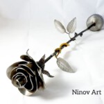 Skulptur Rose - Ansicht liegend