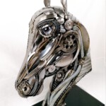 Skulptur Pferd - Ansicht von links