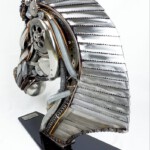 Skulptur Pferd - Ansicht von hinten links