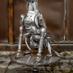 Skulptur Hund - Ansicht von vorne