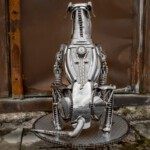 Skulptur Hund - Ansicht von hinten